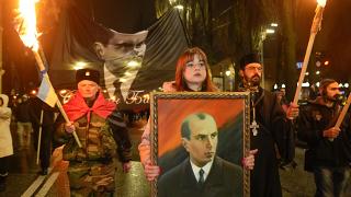 Украинские националисты провели факельные шествия в честь Степана Бандеры