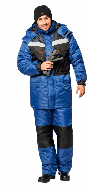 Костюм Сектор утепленный куртка и брюки васильковый размер 48-50 рост 170-176